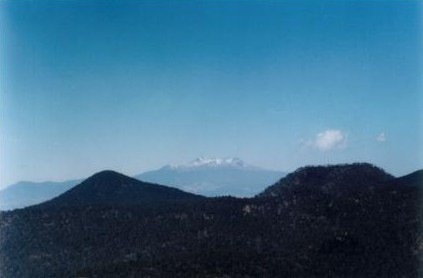 Vista hacia el Nevado de Toluca desde el Ajusco